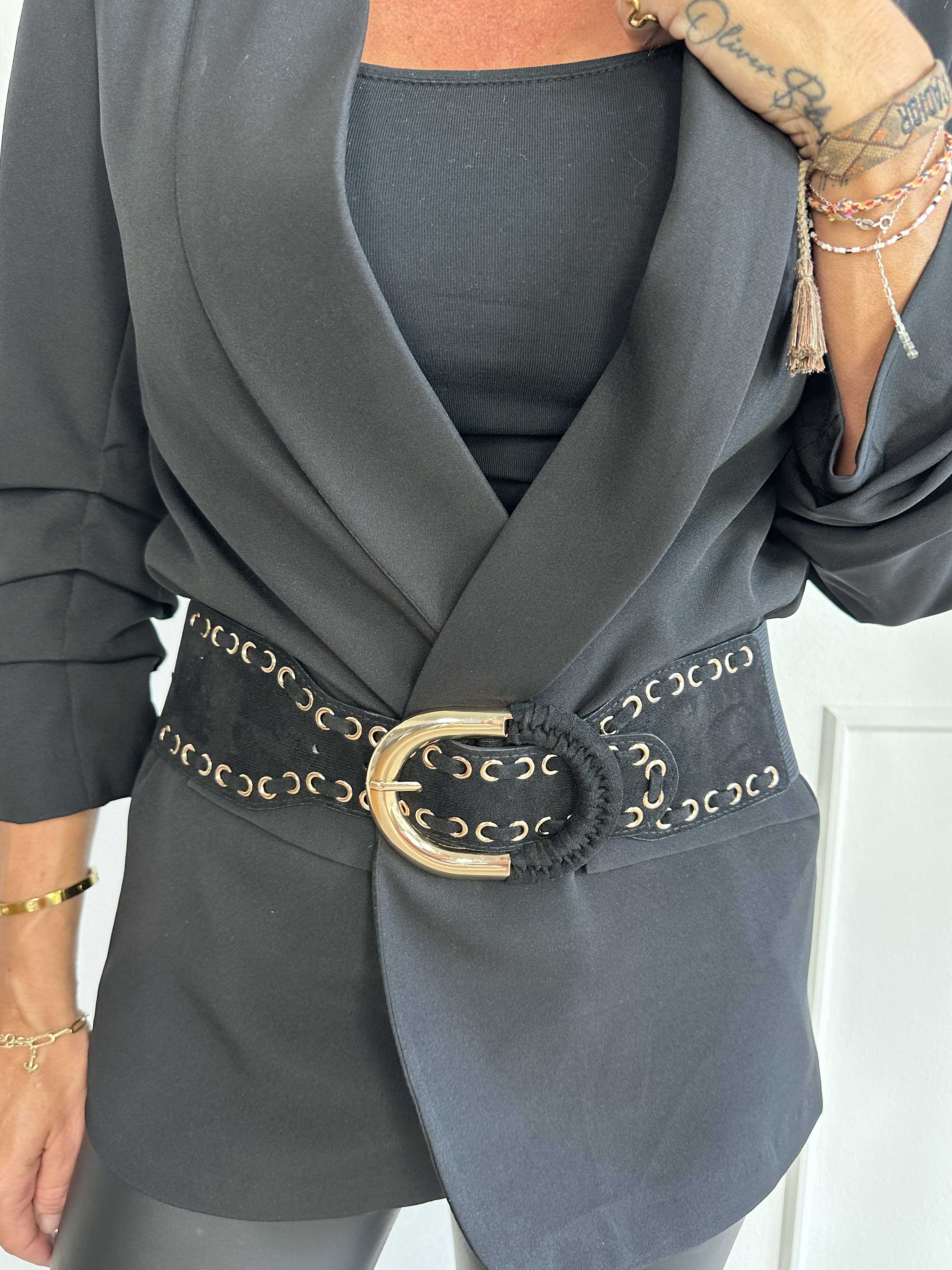 Melitta - Bælte med elastik og guld spænde